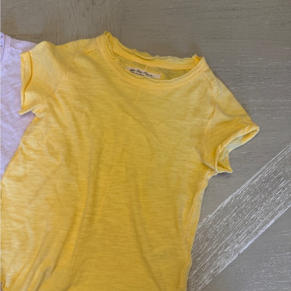 We The Free Yellow and Lavender Be My Baby Tees size XS - Picture 2 of 7